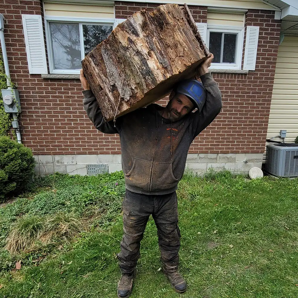 Mark Lifting Block of Wood